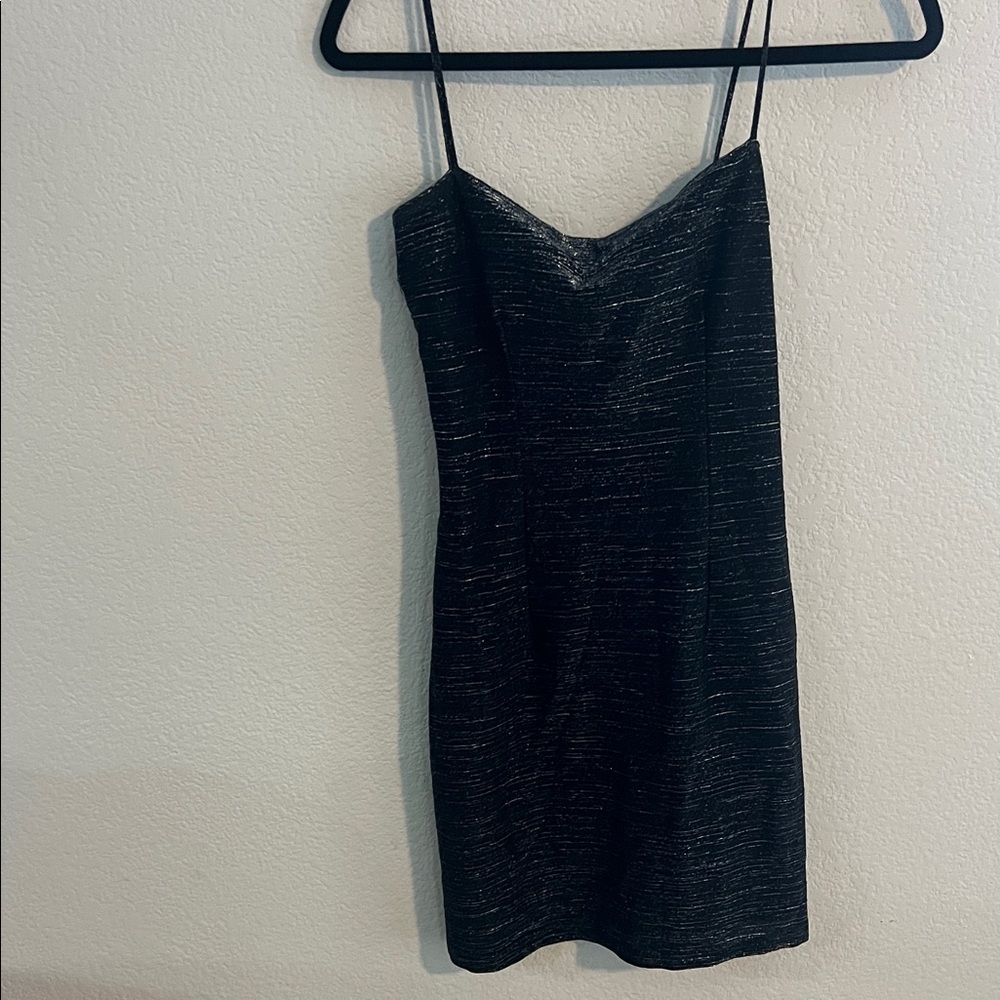 Forever 21 Black Mini Dress with Spaghetti Straps